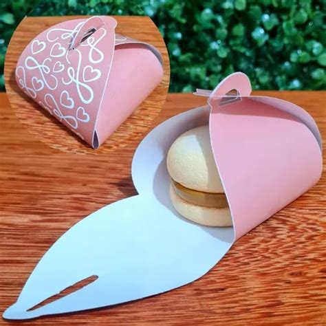 Novo Bem Casados Pao De Mel 100un Rose Coração Rose Macarons