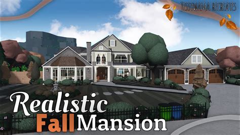 Roblox Bloxburg Realistic Fall Mansion 1m Tour Speedbuild Youtube