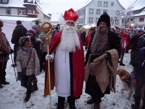 St Nikolaus German Santa And His Helper Knecht Ruprecht