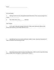 Understanding Hydrogen Bonds And Water Polarity Exploring Course Hero