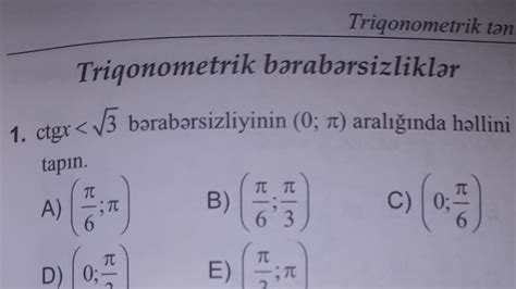 Triqonometrik B Rab Rsizlikl R Test Toplusu Youtube