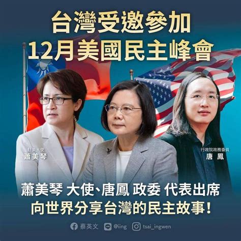 我獲邀民主峰會 蔡英文：向世界分享台灣的民主故事！ 政治 自由時報電子報