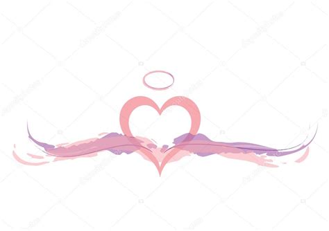 Pink Angel Heart with Wings Stock Vector Image by ©smartcooky #12520085