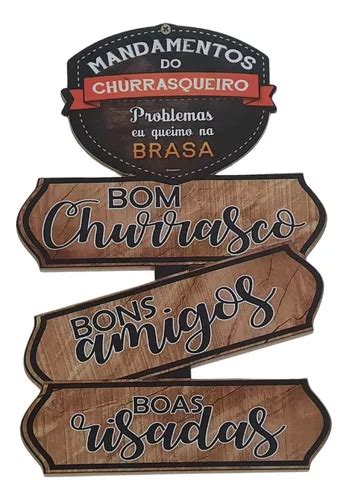 Placa Decorativa Em Mdf Pendurar Bom Churrasco Amigos Risada MercadoLivre