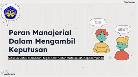 Peran Manajerial Dalam Pengambilan Keputusan Managerial Roles And