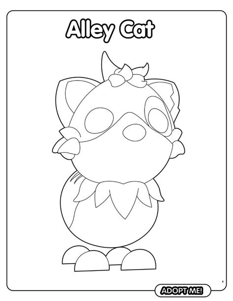 Adopt me coloring pages - Alley Cat in 2024 | Coloring pages, Adoption, Alley cat