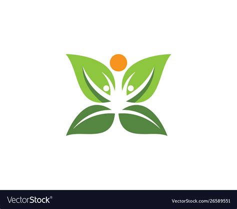 Green life logo sign Royalty Free Vector Image