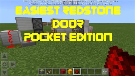 How To Make Easiest Redstone Piston Door Mcpe 100 Working Youtube