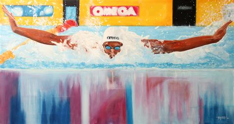 Swimmer - Oil Painting - Fine Arts Gallery - Original fine Art Oil ...