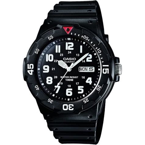 Montre CASIO MRW 200H Analogique Résine noire Étanchéité 10