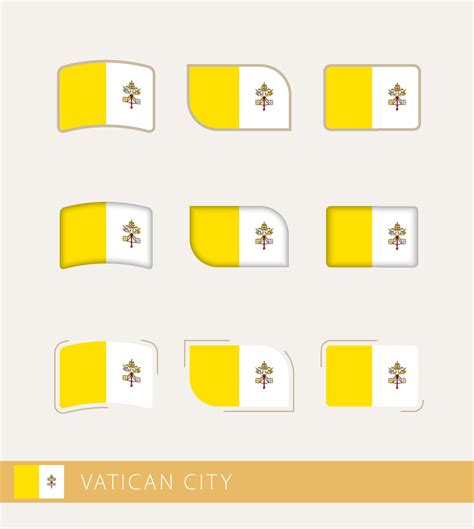 Vector flags of Vatican City, collection of Vatican City flags ...