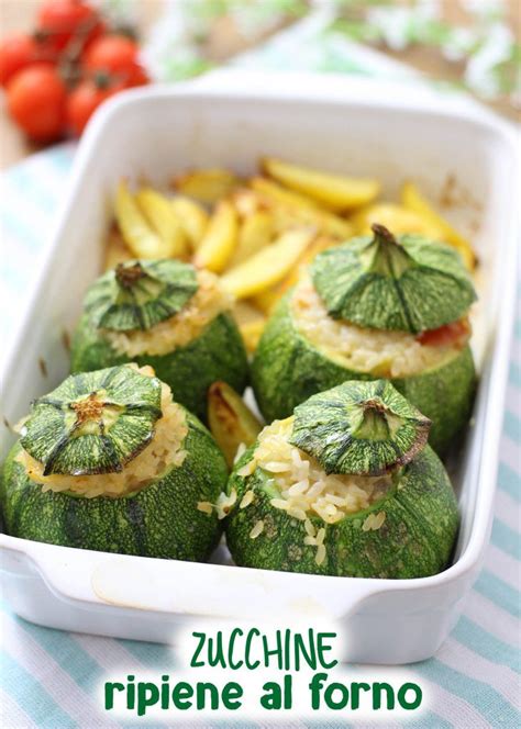 Zucchine Tonde Ripiene Di Riso Al Forno Fatto In Casa Da Benedetta