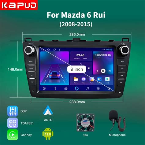 Kapud Radio Multimedia Con GPS Para Coche Reproductor Con Android 11