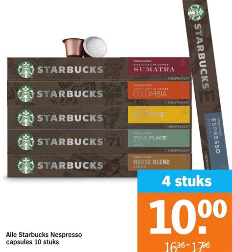 Alle Starbucks Nespresso Capsules 10 Stuks Aanbieding Bij Albert Heijn