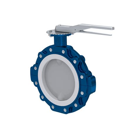 Butterfly Valve PTFE AK10 DN200 PN10 Lever EPDM Insert