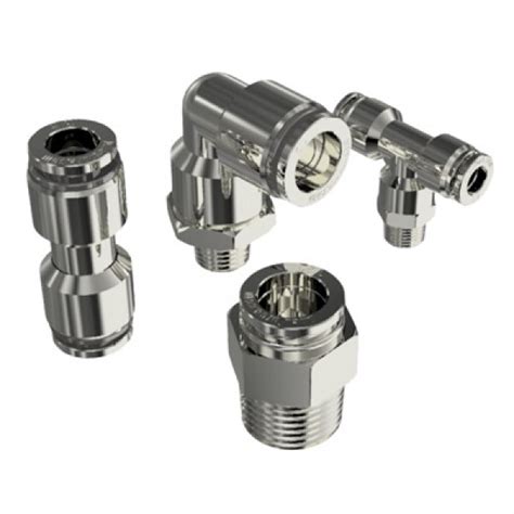 Stainless Steel Push In Fittings With Fkm Sealing O Rings