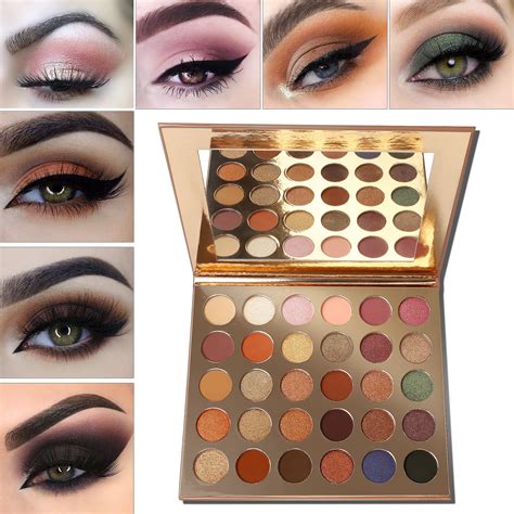 Paleta De Sombras De Ojos Nude Y Mate Colores Brillo Brillante De Hot