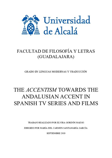 (PDF) THE ACCENTISM TOWARDS THE ANDALUSIAN ACCENT IN SPANISH TV SERIES ...