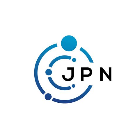 Diseño De Logotipo De Tecnología De Letras Jpn Sobre Fondo Blanco Jpn