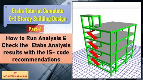 Part 6 How To Run Analysis Check The Etabs Analysis Results With