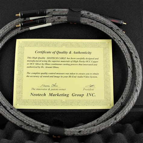 Neotech Grand Itr Rca Interconnect Cable M K Csa Audi