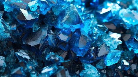 Premium Photo Abstract Blue Crystal Textured Background