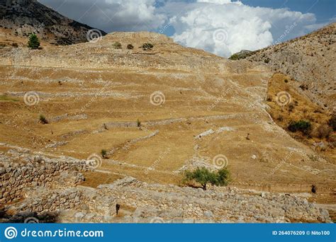 Ruins Of The Acropolis Of Mycenae Greece Stock Image Image Of