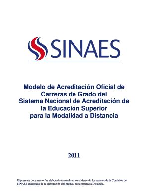 Fillable Online Sinaes Ac Modelo De Acreditaci N Oficial De Carreras De