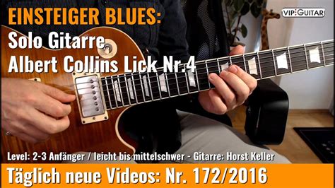 EINSTEIGER BLUES Albert Collins Lick Nr 4 YouTube