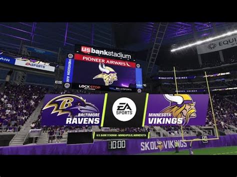 Ravens Vs Vikings Simulation Madden Rosters Youtube