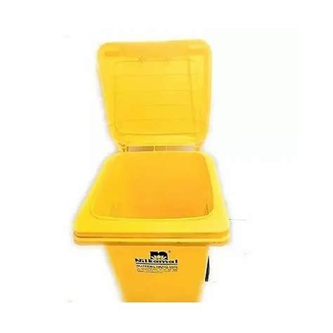 Nilkamal 240 L Yellow Plastic Dustbin With Wheel At Rs 4590 Nilkamal