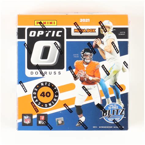 2021 Panini Donruss Optic Football Mega Box With 10 Packs Pristine