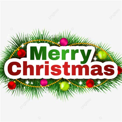 Merry Christmas Wishing Transparent Background With Luxury Balls And