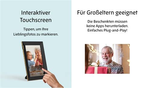 Nixplay Zoll Touchscreen Digitaler Bilderrahmen Mit Wlan Schwarz