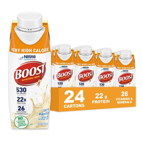 Boost Very High Calorie Vanilla Nutritional Drink – 22g Protein, 530
