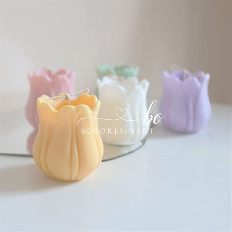 Large Tulip Candle Mold D Tulip Flower Silicone Mold Tulip Etsy