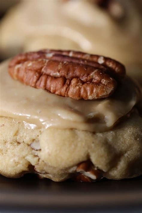 Pecan Cookies Recipe With Brown Sugar Frosting Recipe Pecan Recipes Cookie Recipes Brown