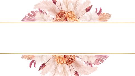 Pink Dried Flowers Wedding Border Wedding Frame Dried Flowers Png