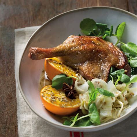 Duck Leg With Orange Fennel And Watercress MyKitchen Recipe