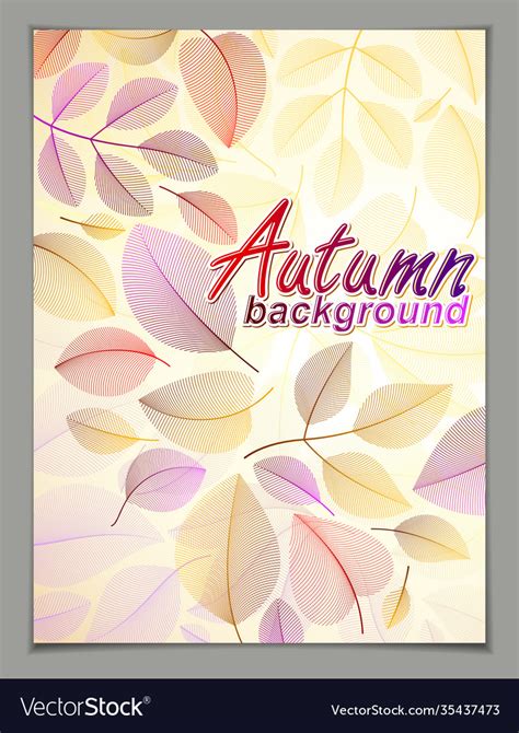 Autumn vertical banner design yellow and red Vector Image