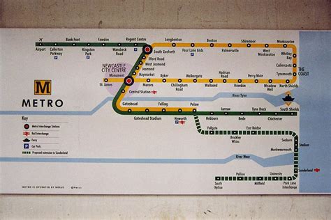 Transit Maps Historical Map Tyne And Wear Metro England C 2000