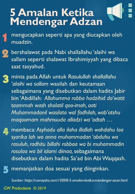 Doa Mendengar Adzan Sinau