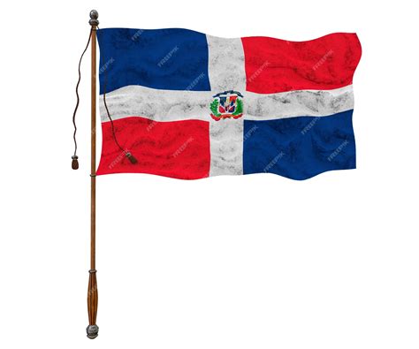 Premium Photo | National flag of Dominican Republic Background with