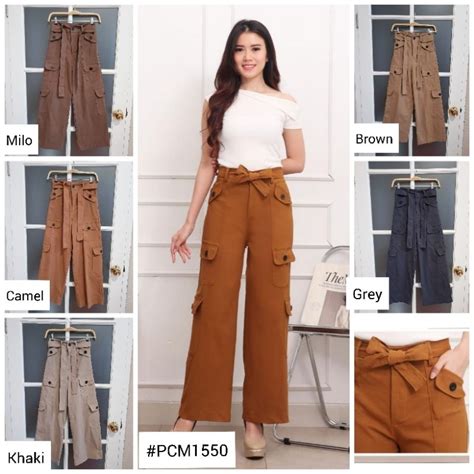 Jual Peace Monday Culotte Cargo Pants Celana Kulot Cargo Wanita