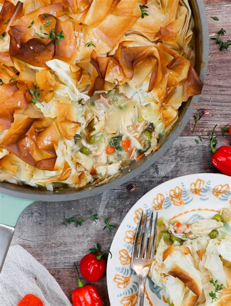 One Pan Chicken Pot Pie With Flaky Phyllo Crust Campbells Cream Of