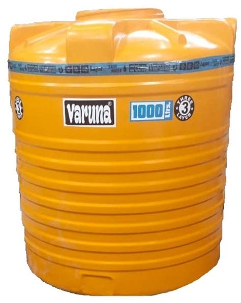 Varuna L Yellow Triple Layer Lldpe Water Tank At Litre In