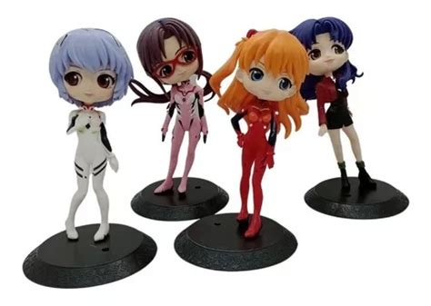 Set Figuras Evangelion X Asuka Rei Mari Misato