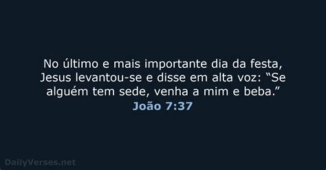 João 7 37 Versículo da Bíblia NVI DailyVerses net