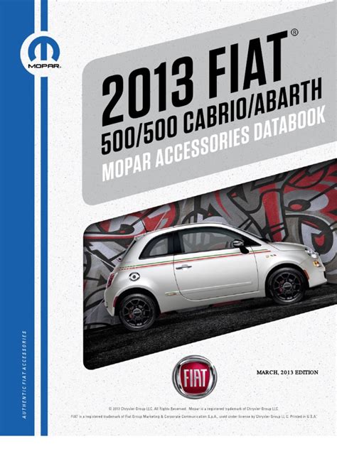 Fiat 500 and 500 Abarth Accessories Catalog-Fiat500USA.com | Trunk (Car ...