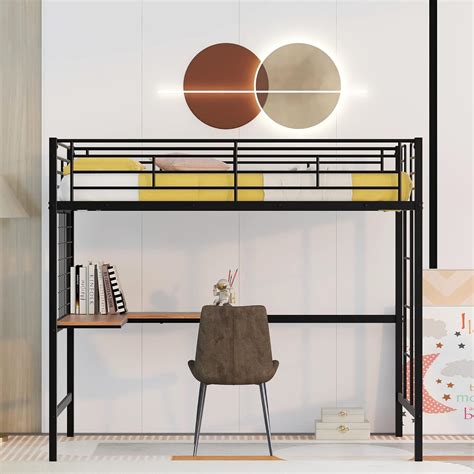 Harper Bright Designs Cama Tipo Loft De Metal De Tama O Individual